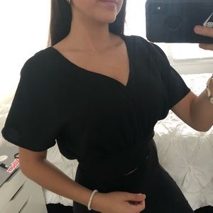 Casual Black Blouse